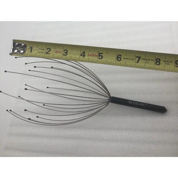 Scalp Massager Head Massager Scratcher Tingler w/20 Fingers Hair Silver/Black