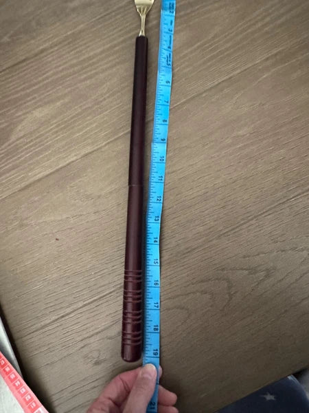 Vintage Brass Hand Shaped Back Scratcher 19" Long with Wood Handle