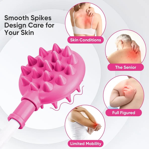 Upgraded Pink Curved Back Scratcher for Women Men Extra Long Flexible Bendable