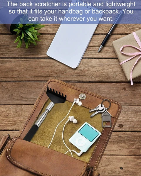 2 Pack Portable Extendable Back Scratcher Metal Telescoping Back Scratchers